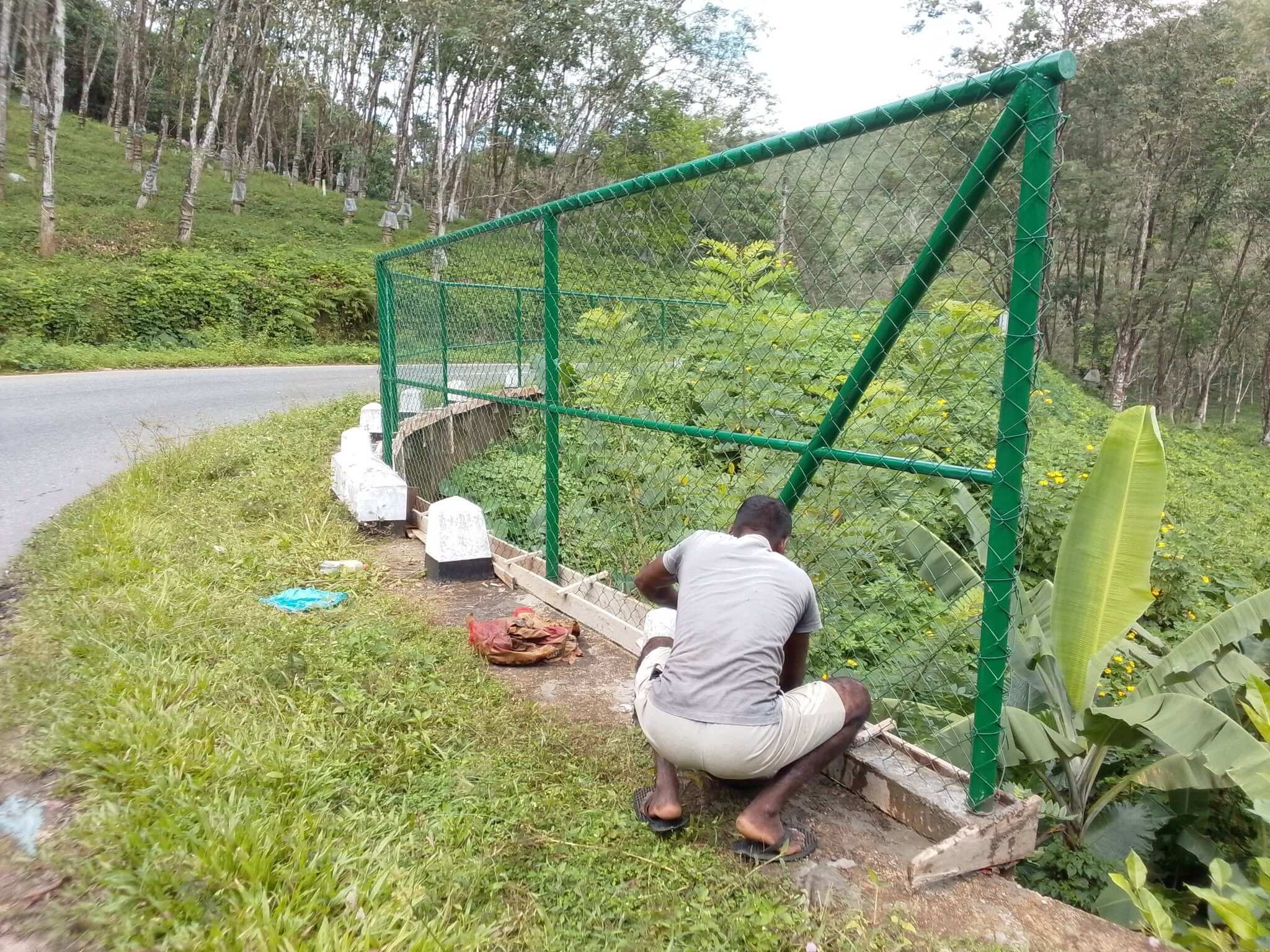 Supplying and Installation of Chain Link Fence Posts at NWSDB Dehiowita