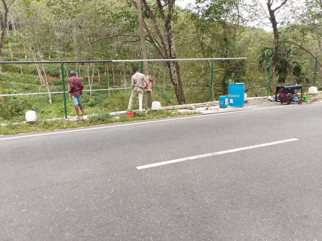 Supplying and Installation of Chain Link Fence Posts at NWSDB Dehiowita