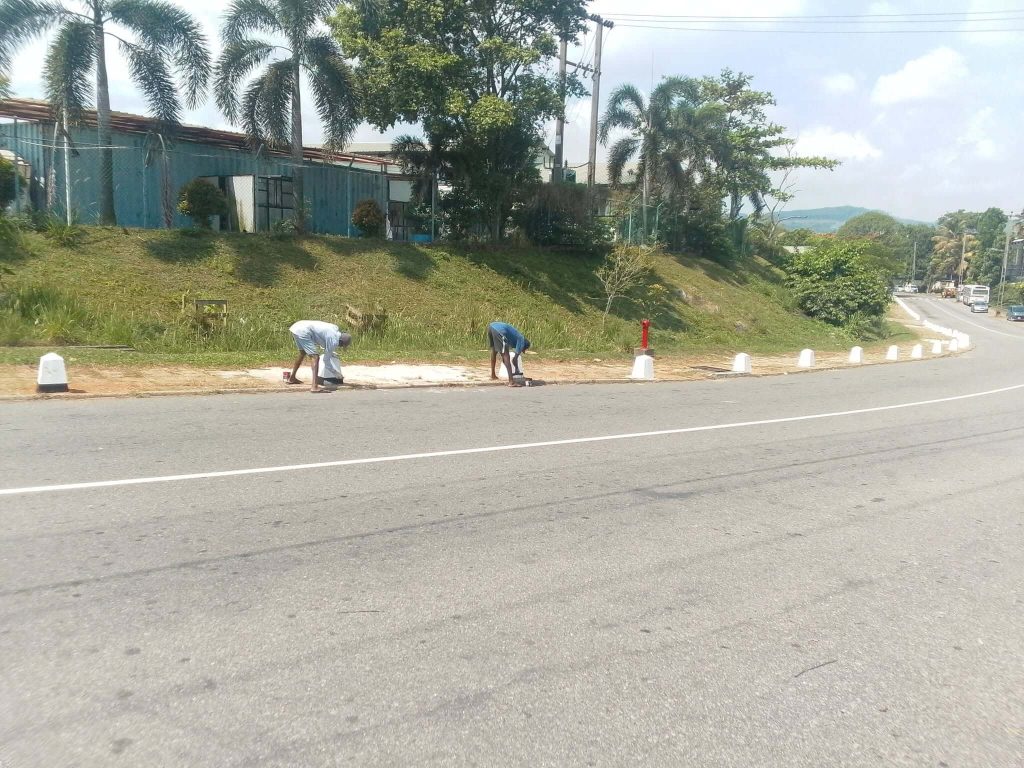 Construction of Guard Stones at Internal Roads of BOI Seethawaka