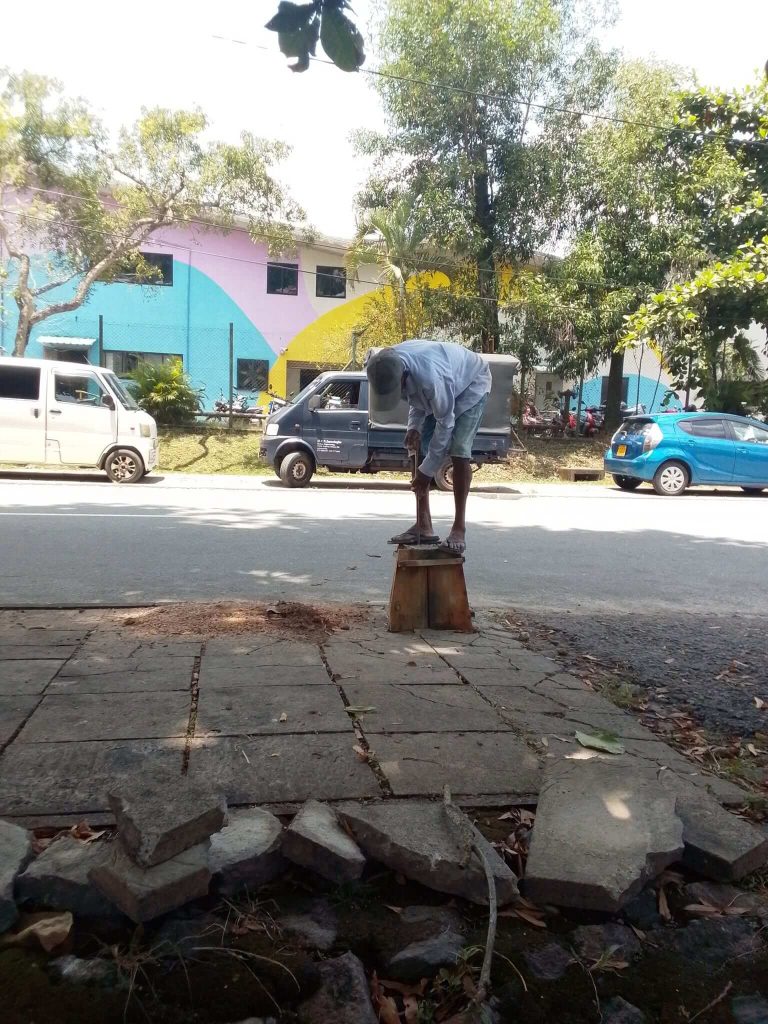 Construction of Guard Stones at Internal Roads of BOI Seethawaka